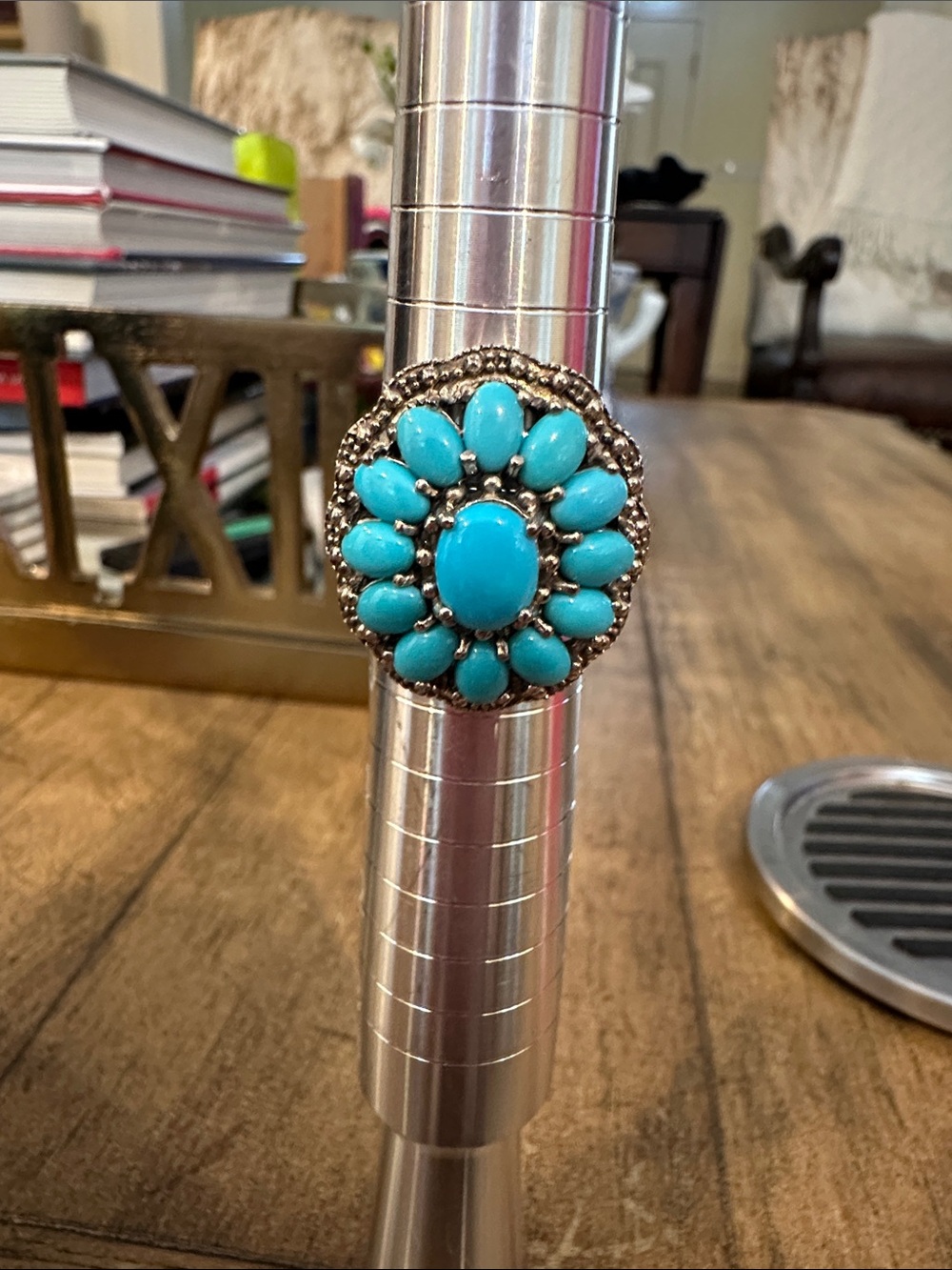Jay King Turquoise Cluster Floral Ring